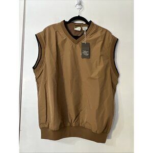 Allegheny Trail Brown‎ Tan Sz Large Pullover V Neck Hiker Outdoor Vest Mens Golf